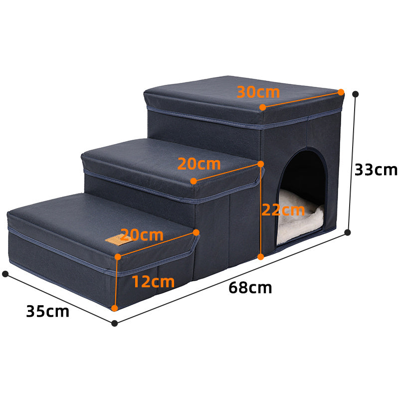Foldable Dog Stairs with Storage