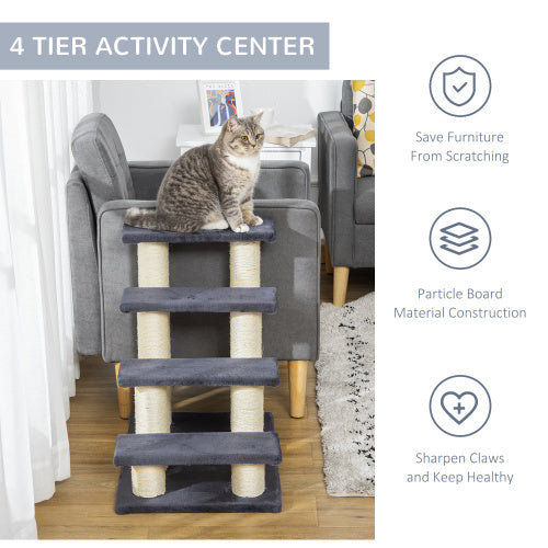 Cat Tree with 4 Steps & Sisal Posts