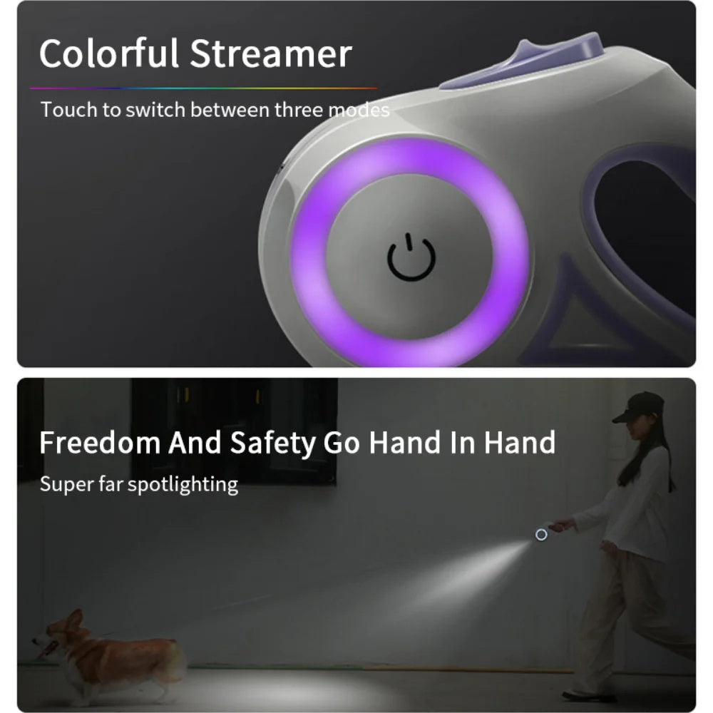 Retractable Pet Leash with LED Light