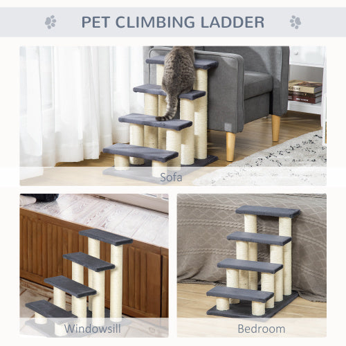 Cat Tree with 4 Steps & Sisal Posts