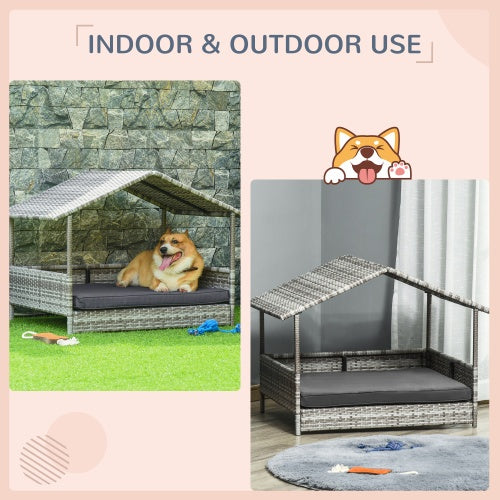Rattan Outdoor Covered Pet Bed