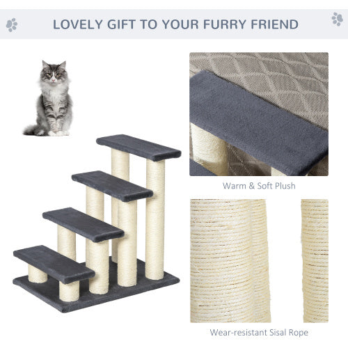 Cat Tree with 4 Steps & Sisal Posts