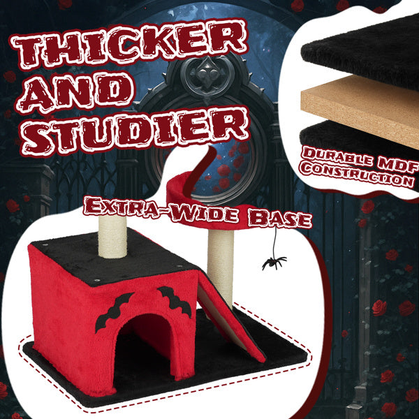 27.5" Gothic Cat Tree with Condo