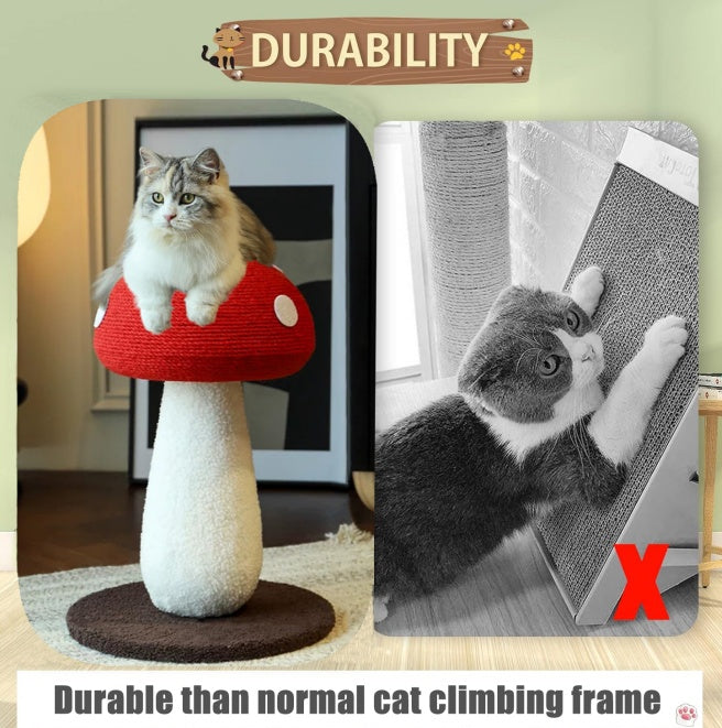 Mushroom Cat Scratcher Post