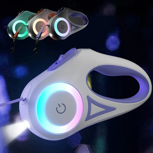 Retractable Pet Leash with LED Light