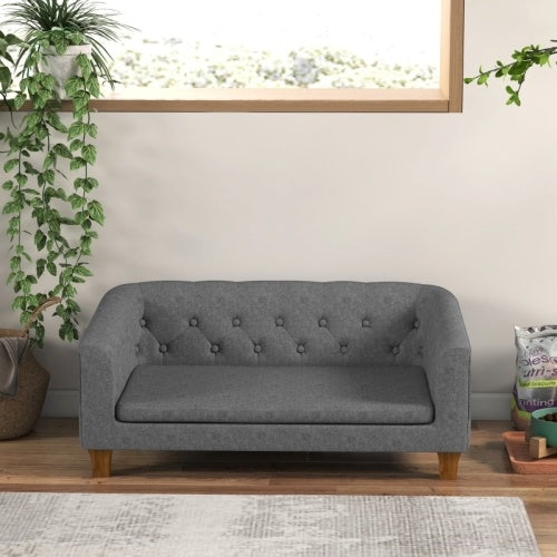 Grey Wooden Pet Couch