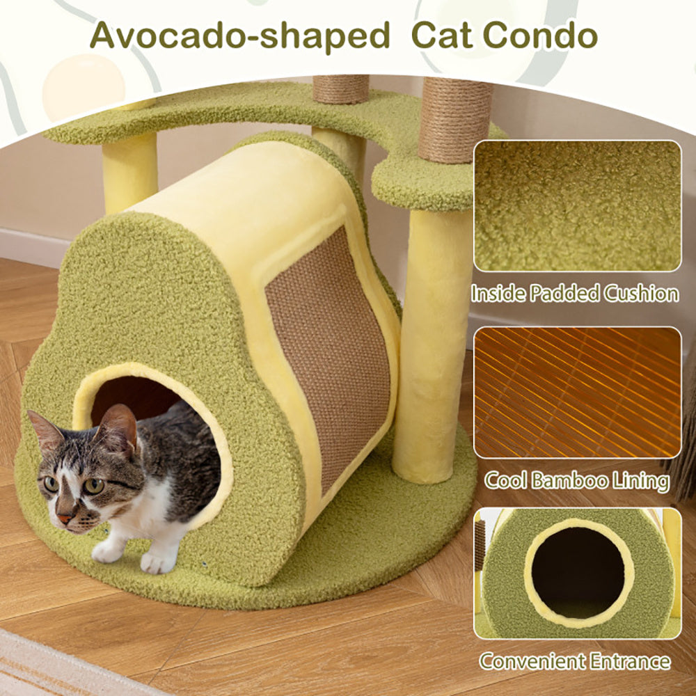 49" Multi-Level Avocado Cat Tree