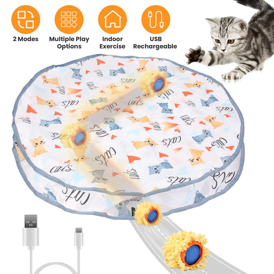 Interactive Cat Toy Ball with Cloth Bag