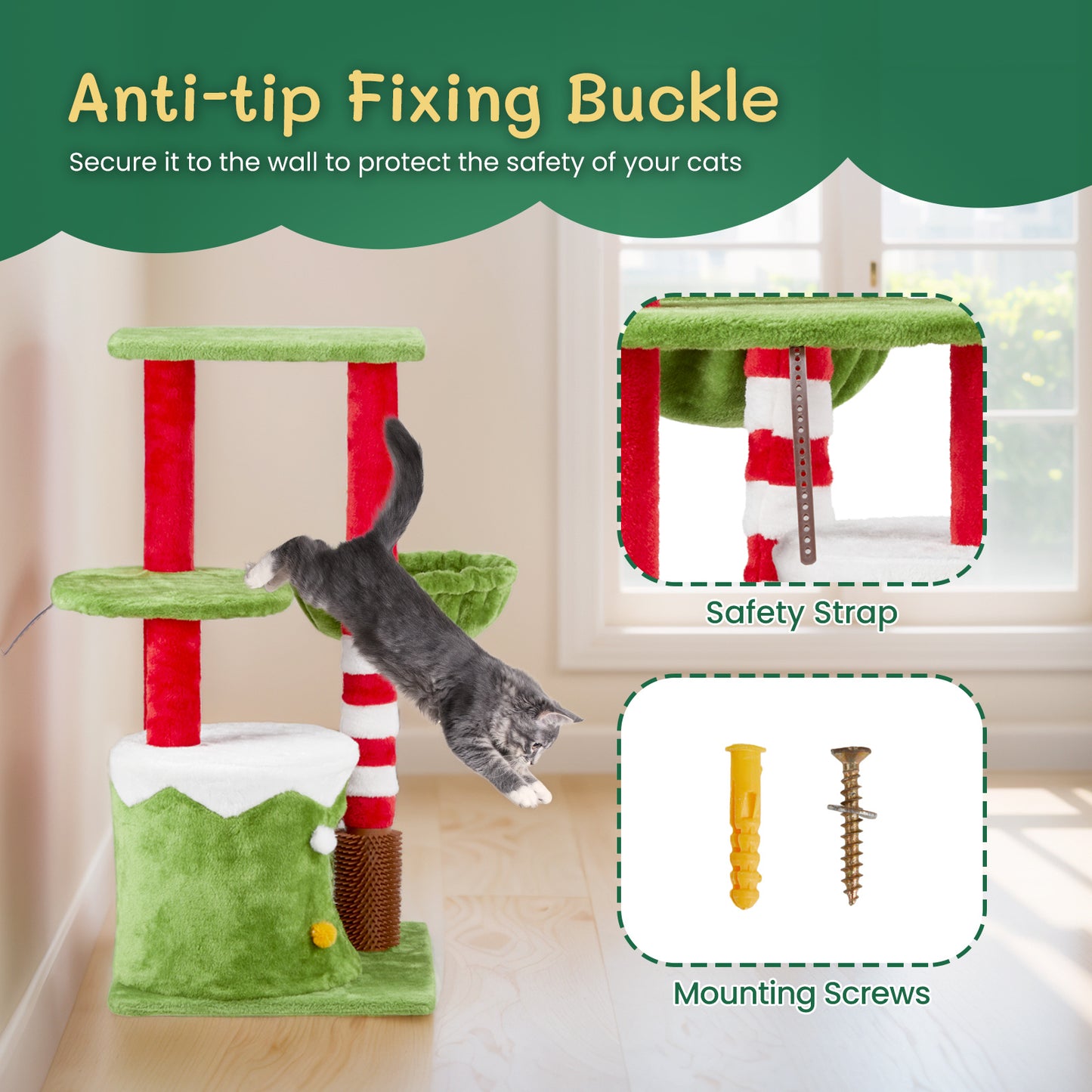 32" Christmas Season Cat Tree