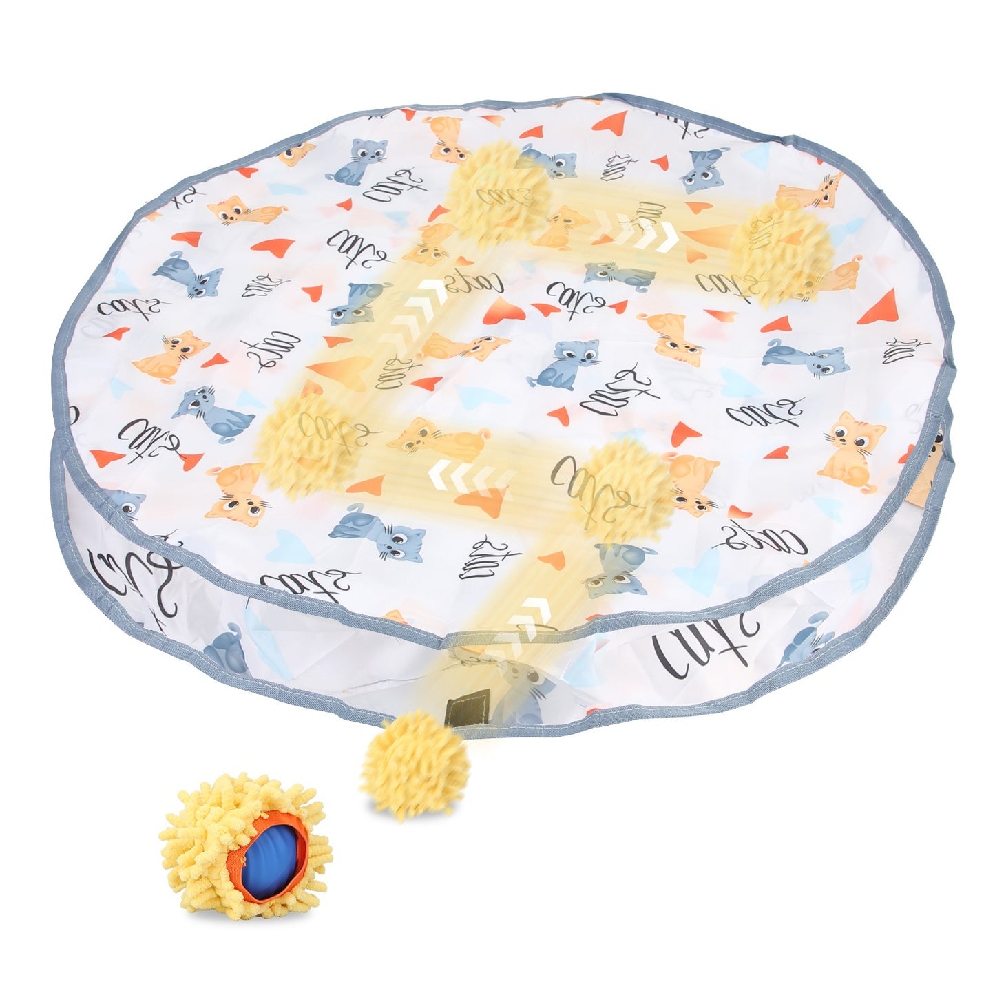 Interactive Cat Toy Ball with Cloth Bag
