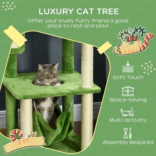 56″ Cat Tree Tower with Sisal Posts