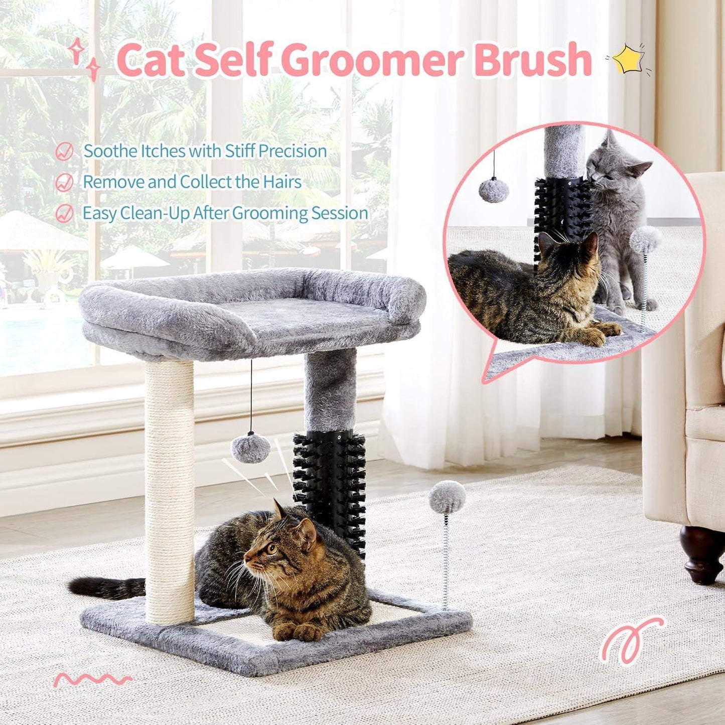 4-in-1 Cat Tree & Sisal Scratching Post