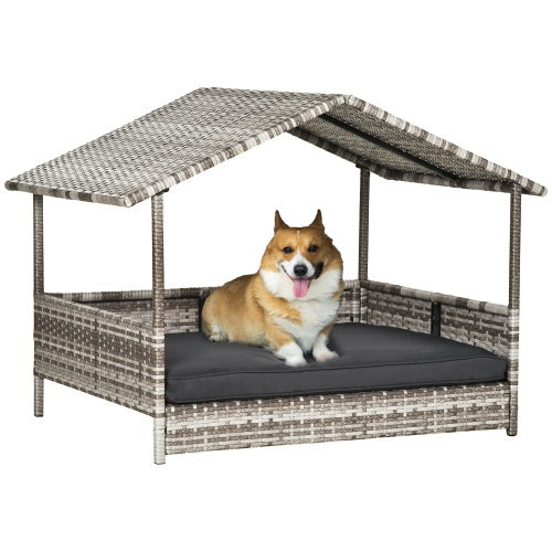 Rattan Outdoor Covered Pet Bed