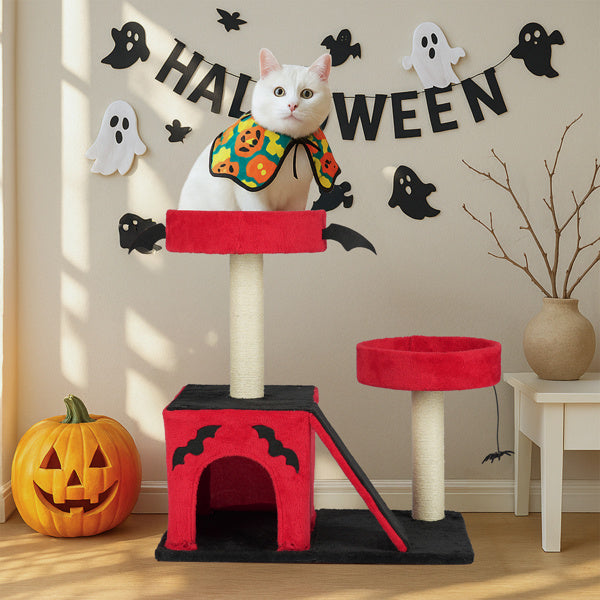 27.5" Gothic Cat Tree with Condo