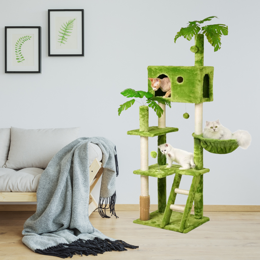 63" Large Cat Palm Tree Tower