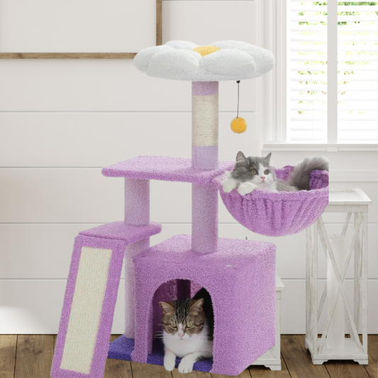 31.5" Flower Cat Tree Condo