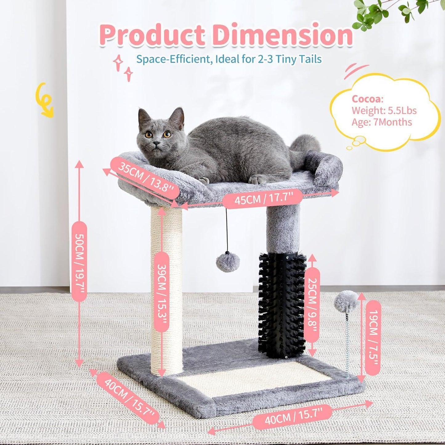 4-in-1 Cat Tree & Sisal Scratching Post