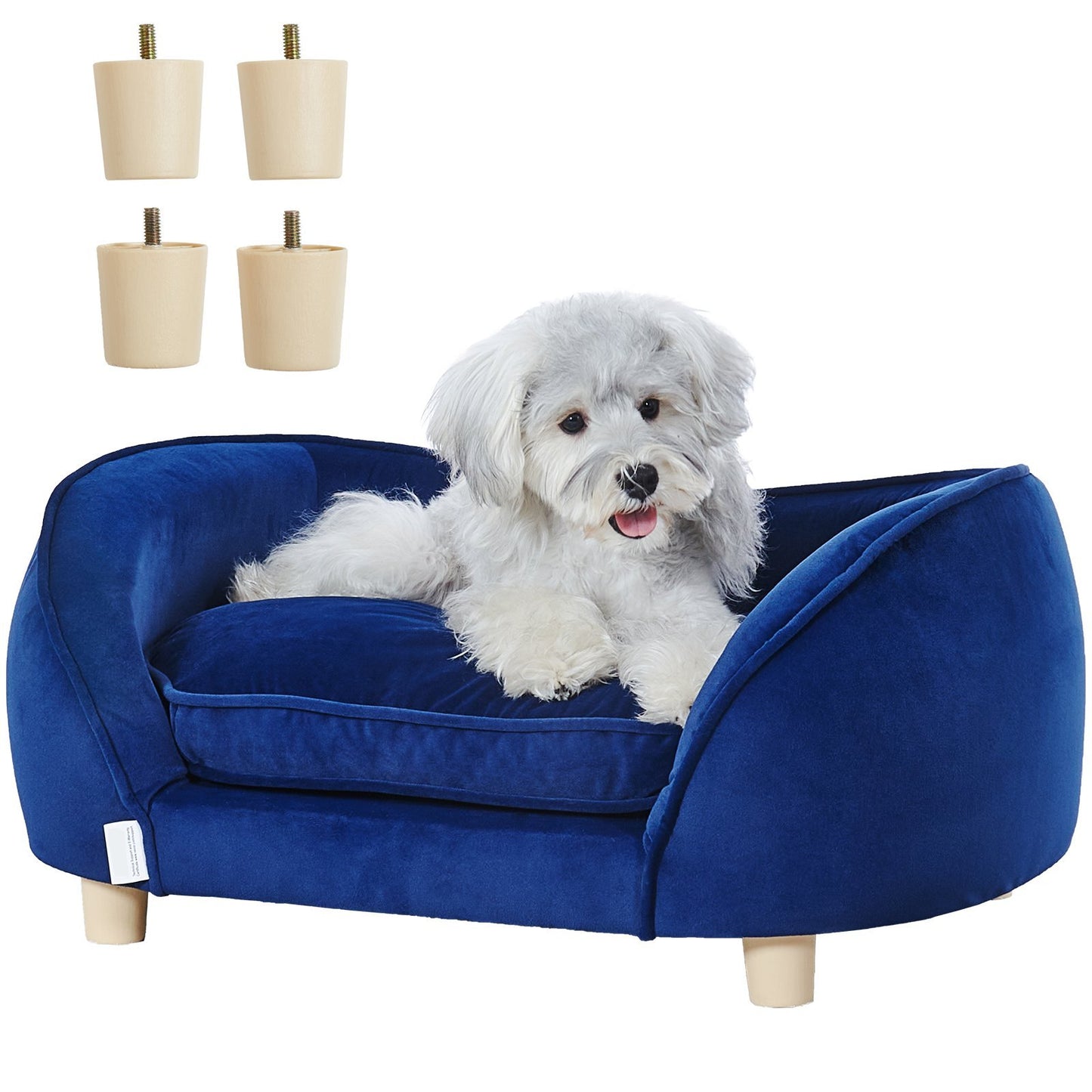 Blue Velvet Pet Sofa Bed