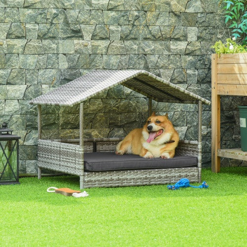 Rattan Outdoor Covered Pet Bed