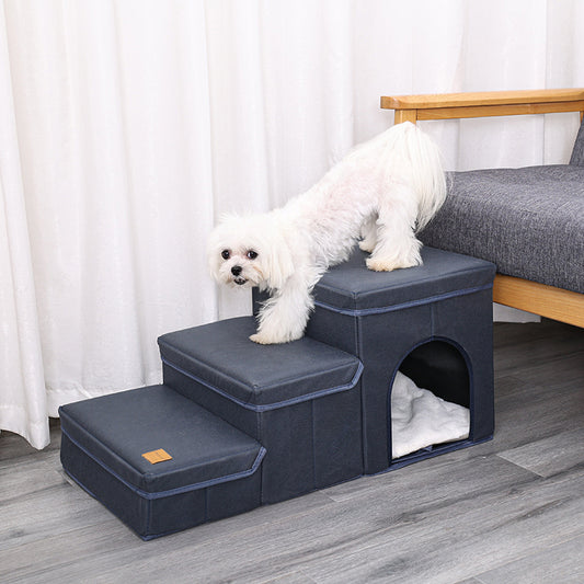 Foldable Dog Stairs with Storage
