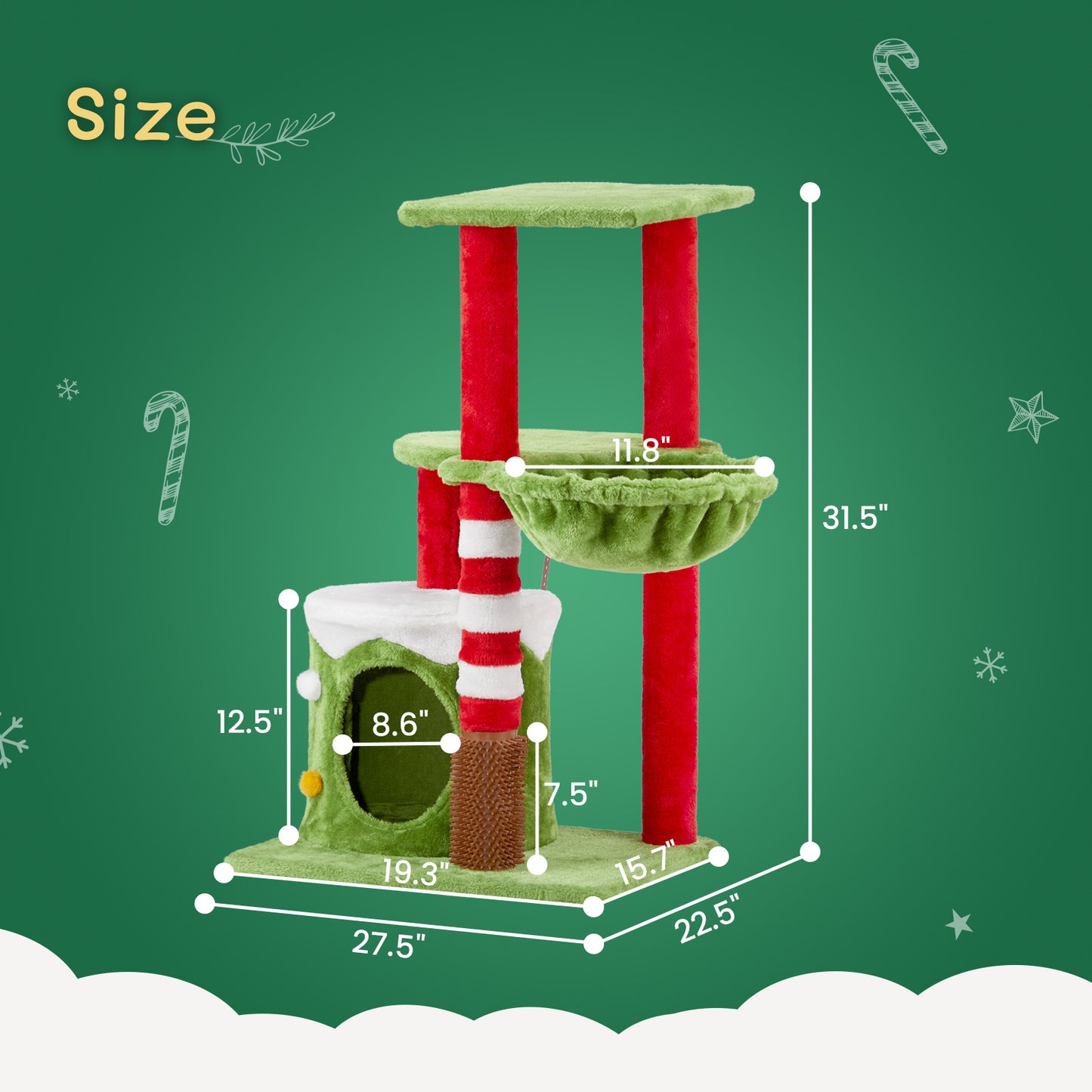 32" Christmas Season Cat Tree