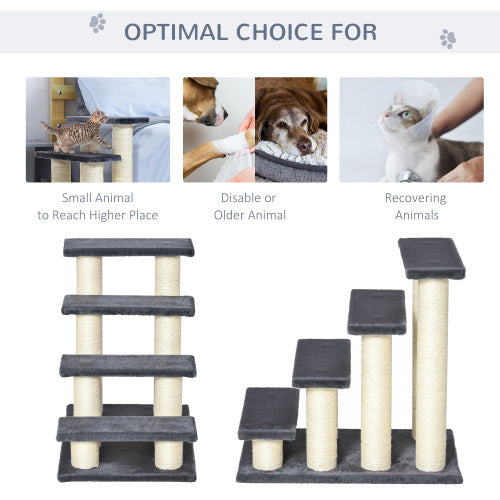 Cat Tree with 4 Steps & Sisal Posts