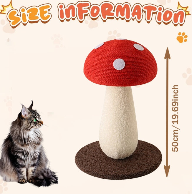 Mushroom Cat Scratcher Post